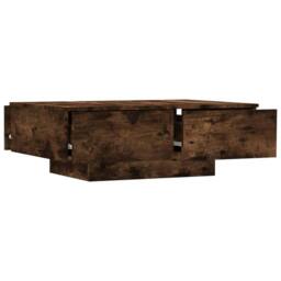 Berkfield Home Decorative Coffee Table Smoked Oak 90x60x31 cm Engineered Wood in Brown - Size: 90 x 60 x 31 cm - thumbnail 7