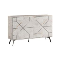 Decortie 4-Doors Push-to-open Doors Sideboard 'Dune' with Metal Legs 123cm in Gold - Size: 2 Pack - thumbnail 2