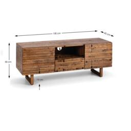 Cheshire Premium Glenmore Media Unit in Cashew in Beige - thumbnail 8