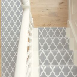Kukoon Grey Trellis Cut to Measure Stair Carpet Runner Rug 70cm Wide - Size: 70 cm x 870 cm - thumbnail 4