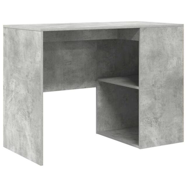 Berkfield Home Writing Desk Concrete grey Wood composite Compact Storage - image 1