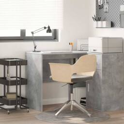 Berkfield Home Writing Desk Concrete grey Wood composite Compact Storage - thumbnail 2