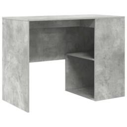 Berkfield Home Writing Desk Concrete grey Wood composite Compact Storage