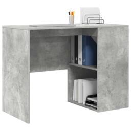 Berkfield Home Writing Desk Concrete grey Wood composite Compact Storage - thumbnail 3
