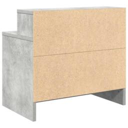 Berkfield Home Durable Bedside Cabinet with Drawer Concrete Grey 51x31x47 cm - Size: 51 x 31 x 47 cm - thumbnail 7