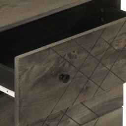 Berkfield Home Sideboard Black 60x33x75 cm Solid Wood Mango - Size: 60 x 33 x 75 cm - thumbnail 7