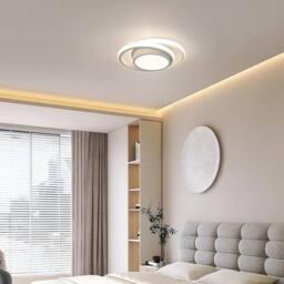Goeco LED Ceiling Light, 32W, Round, Modern, for Bedrooms, Bathrooms, 4500K in White - thumbnail 2