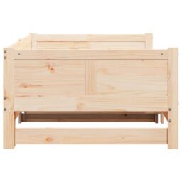 Berkfield Home Pull-out Day Bed 90x200 cm Solid Wood Pine in Brown - thumbnail 8