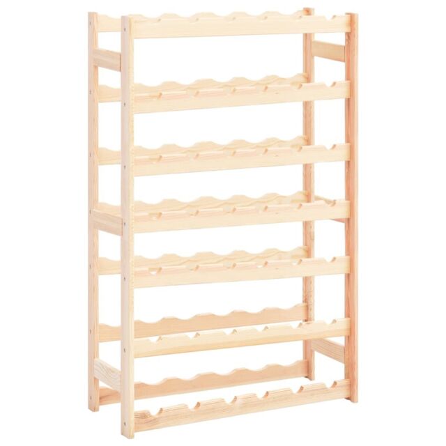 Berkfield Home Wine Rack for 42 Bottles Pinewood in Beige - image 1