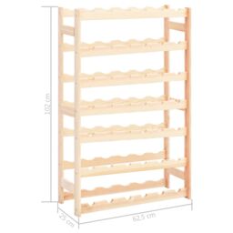 Berkfield Home Wine Rack for 42 Bottles Pinewood in Beige - thumbnail 6
