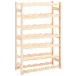 Berkfield Home Wine Rack for 42 Bottles Pinewood in Beige - thumbnail 1