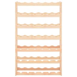 Berkfield Home Wine Rack for 42 Bottles Pinewood in Beige - thumbnail 2