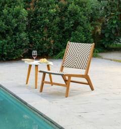 Nordlys Indoor Outdoor Armchair in Solid Acacia Wood in Dark Brown - thumbnail 6