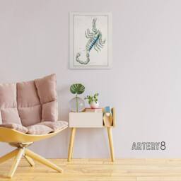 "Artery8 Astronomical Chart illustration of Scorpio Hall Canvas Wall Art Print in White - Size: W18"" x H24""" - thumbnail 3
