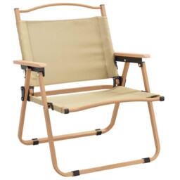 Berkfield Home Camping Chairs 2 pcs Beige 54x43x59cm Oxford Fabric - Size: 54 x 43 x 59 cm - thumbnail 3