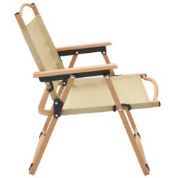 Berkfield Home Camping Chairs 2 pcs Beige 54x43x59cm Oxford Fabric - Size: 54 x 43 x 59 cm - thumbnail 5