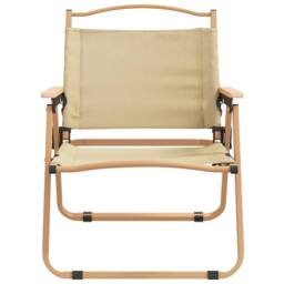 Berkfield Home Camping Chairs 2 pcs Beige 54x43x59cm Oxford Fabric - Size: 54 x 43 x 59 cm - thumbnail 4