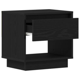 Berkfield Home Bedside Cabinet 2 pcs Black Oak 45x34x49 cm Engineered Wood - Size: 45 x 34 x 49 cm - thumbnail 5