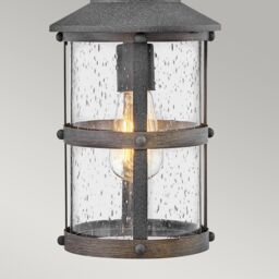 Netlighting Hinkley Lakehouse Outdoor Pendant Ceiling Light Aged Zinc with Driftwood Grey IP44 - thumbnail 4