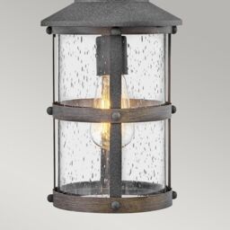 Netlighting Hinkley Lakehouse Outdoor Pendant Ceiling Light Aged Zinc with Driftwood Grey IP44 - thumbnail 3