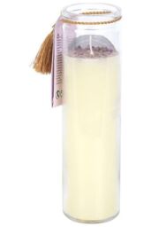 KDMD Selene Goddess Tube Candle with Amethyst Crystals in Cream - thumbnail 3