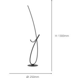 Loops 2 PACK Contemporary Black LED Floor Lamp - Home Decor Indoor Lighting - thumbnail 4
