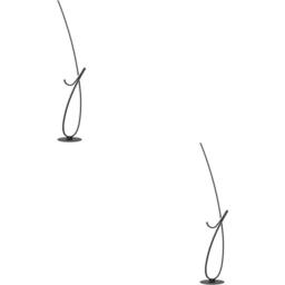 Loops 2 PACK Contemporary Black LED Floor Lamp - Home Decor Indoor Lighting - thumbnail 1