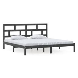 Berkfield Home Bed Frame Black Solid Wood Pine 200x200 cm