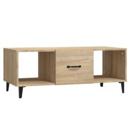 Berkfield Home Coffee Table Sonoma Oak 102x50x40 cm Engineered Wood in Brown - Size: 102 x 50 x 40 cm - thumbnail 2