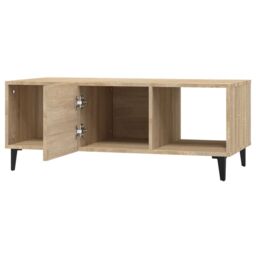 Berkfield Home Coffee Table Sonoma Oak 102x50x40 cm Engineered Wood in Brown - Size: 102 x 50 x 40 cm - thumbnail 6