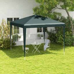 OUTSUNNY Garden Gazebo Marquee Party Tent Wedding Canopy Patio 2.7 x 2.7m in Dark Green - thumbnail 1