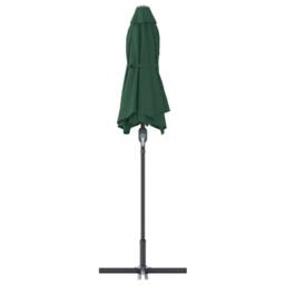 Berkfield Home Garden Parasol Green 380 x 196 x 235 cm Powder-coated steel - thumbnail 7