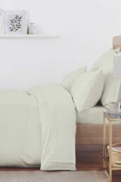Murmur ' 500TC Plain Dye' Square Pillowcase in Green - thumbnail 2