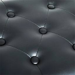 Nordara Faux Leather Piano Stool Height Adjustable Seat Keyboard Bench Black - Size: 50 cm x 70 cm - thumbnail 8