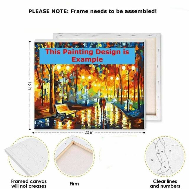 FLAVORA DIY Painting Wooden Frame Canvas 40cm x 50cm Frame in Beige - Size: 100 cm x 100 cm - image 1