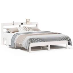 Berkfield Home Decorative Bed Frame without Mattress White 150x200 cm King Size - thumbnail 3
