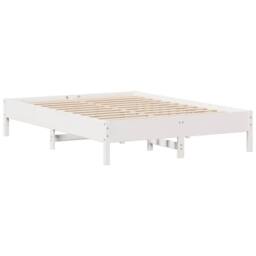 Berkfield Home Decorative Bed Frame without Mattress White 150x200 cm King Size - thumbnail 7