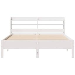 Berkfield Home Decorative Bed Frame without Mattress White 150x200 cm King Size - thumbnail 4