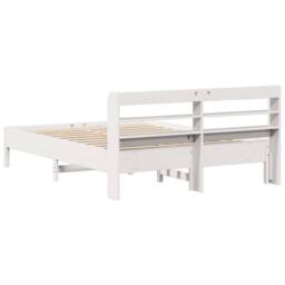 Berkfield Home Decorative Bed Frame without Mattress White 150x200 cm King Size - thumbnail 6