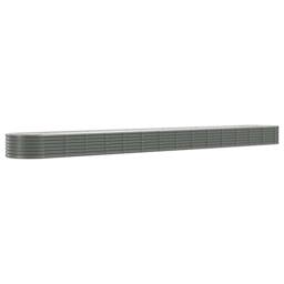 Berkfield Home Garden Raised Bed Powder-coated Steel 620x80x36 cm Grey - Size: 620 x 80 x 36 cm - thumbnail 3