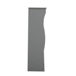 Home Source Painted Wall Mounted Shelves 3 Book Shelves Ideal for Kitchen Bathroom in Grey - thumbnail 4