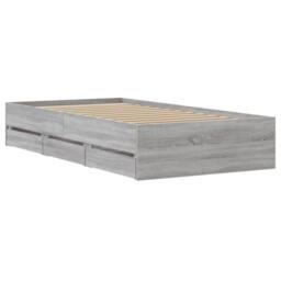 Berkfield Home Modern Bed Frame with Drawers without Mattress Grey Sonoma 90x190 - Size: Single - thumbnail 8