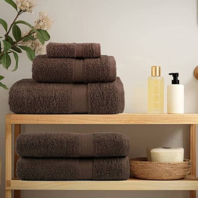 Berkfield Home Premium Towels SOLUND 2pcs Brown 100x200cm 600gsm - image 1