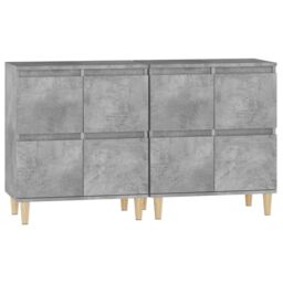 Berkfield Home Sideboards 2 pcs Concrete Grey 60x35x70 cm Engineered Wood - Size: 60 x 35 x 70 cm - thumbnail 6
