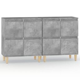 Berkfield Home Sideboards 2 pcs Concrete Grey 60x35x70 cm Engineered Wood - Size: 60 x 35 x 70 cm - thumbnail 2