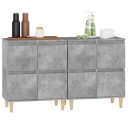 Berkfield Home Sideboards 2 pcs Concrete Grey 60x35x70 cm Engineered Wood - Size: 60 x 35 x 70 cm - thumbnail 4