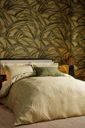 Harlequin 'Frescoes' Cotton Duvet Cover Set in Olive - Size: Single - thumbnail 1