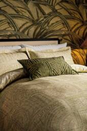 Harlequin 'Frescoes' Cotton Duvet Cover Set in Olive - Size: Single - thumbnail 2