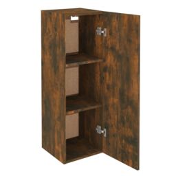 Berkfield Home TV Cabinet Smoked Oak 30.5x30x90 cm Engineered Wood in Brown - thumbnail 5