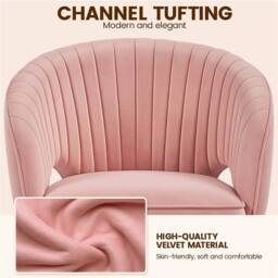 EONLION Pink Adjustable Swivel Office Chair - Size: 100 cm - thumbnail 3